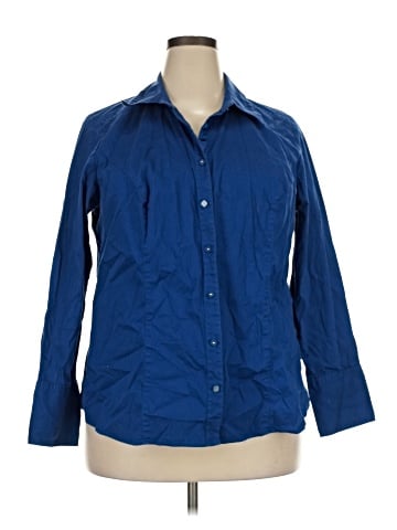 Lane Bryant 3/4 Sleeve Button-Down Shirt (view 1)