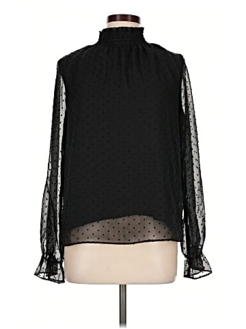 Aqua Long Sleeve Blouse (view 1)