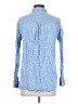Gap 100% Linen Blue Long Sleeve Button-Down Shirt Size S - photo 2