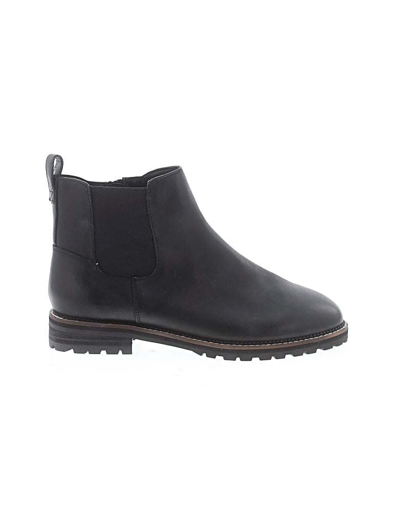Pre-owned Lands' End Ankle Boots In Black