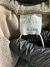 Zara 100% Elastane Chevron-herringbone Green Tan Casual Pants Size 7 - photo 3