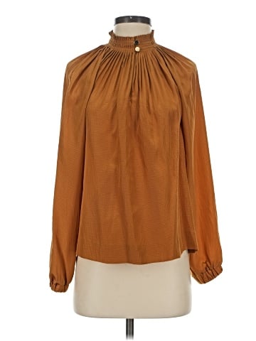 Marie Oliver Long Sleeve Silk Top (view 1)