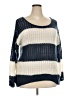 Extra Touch Stripes Blue Pullover Sweater Size 3X - photo 1