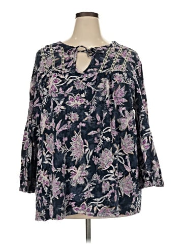 Cato 3/4 Sleeve Blouse (view 1)