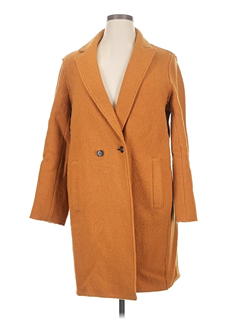 Pre-owned Jcrew Wool Coat In Brown