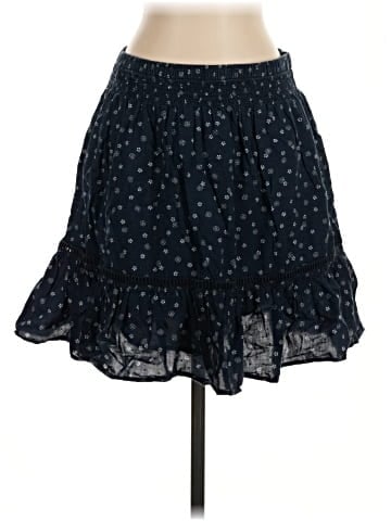 Madewell Smock-Waist Ruffle Mini Skirt in Bandana Flower (view 1)