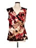 Susan Lawrence 100% Polyester Brown Sleeveless Blouse Size L - photo 1