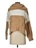 Francesca's Color Block Tan Pullover Sweater Size S - photo 1