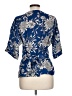 West Kei 100% Polyester Blue Short Sleeve Blouse Size L - photo 2