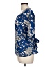West Kei 100% Polyester Blue Short Sleeve Blouse Size L - photo 5