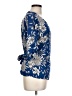 West Kei 100% Polyester Blue Short Sleeve Blouse Size L - photo 4