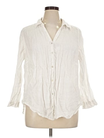Sigrid Olsen 3/4 Sleeve Button-Down Shirt (view 1)