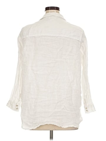 Sigrid Olsen 3/4 Sleeve Button-Down Shirt (view 2)