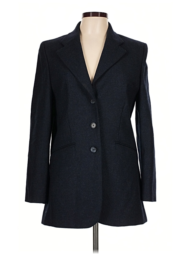 Pre-owned Assorted Brands Wool Blazer Jacket In Blue