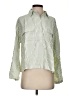 Max Studio Stripes Green Long Sleeve Blouse Size S - photo 1