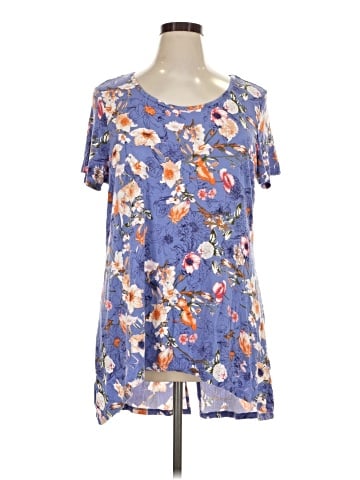 fleur bleue Short Sleeve Top (view 1)