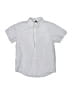 Tea 100% Cotton Stripes Silver Short Sleeve Button-Down Shirt Size 8 - photo 1