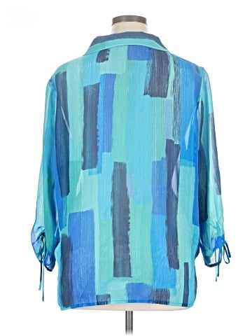 Draper's & Damon's 3/4 Sleeve Button-Down Shirt (view 2)