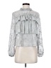 Zara Basic Silver Long Sleeve Blouse Size XS - photo 1