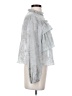 Zara Basic Silver Long Sleeve Blouse Size XS - photo 4