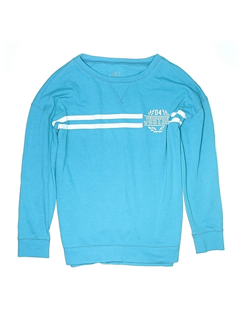 Pre-owned Justice Kids' Sweatshirt In Blue