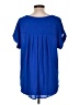 Pleione 100% Polyester Blue Short Sleeve Blouse Size L - photo 2