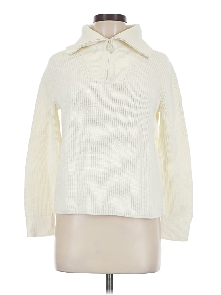 Pre-owned J. Mclaughlin Turtleneck Sweater In Ivory