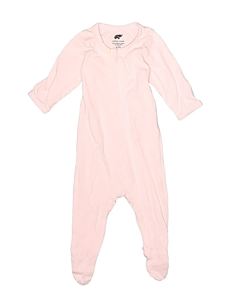 Pre-owned Monica + Andy Babies' Long Sleeve Onesie In Pink