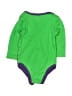 Marvel Color Block Green Long Sleeve Onesie Size 0-3 mo - photo 2