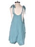 Bobi 100% Cotton Checkered-gingham Teal Romper Size XS - photo 2