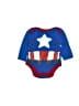 Marvel 100% Cotton Blue Long Sleeve Onesie Size 0-3 mo - photo 1