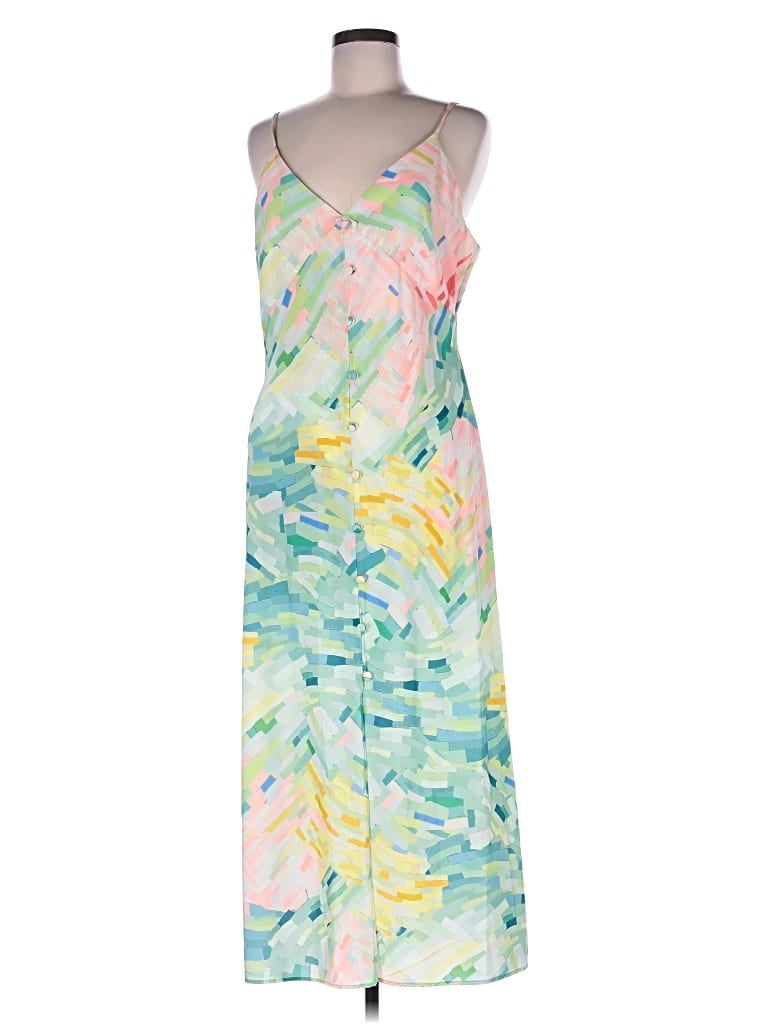 Pre-owned Slate & Willow Casual Dress In Green