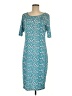 Lularoe Argyle Teal Cocktail Dress Size M - photo 1