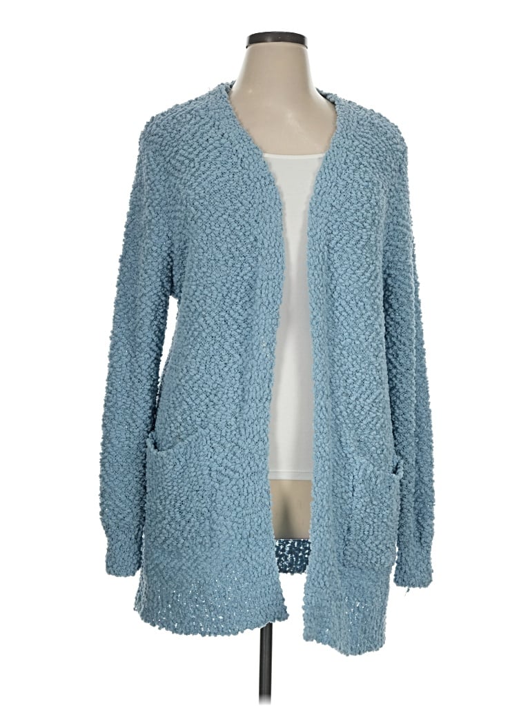 Pre-owned Zenana Cardigan Sweater In Teal