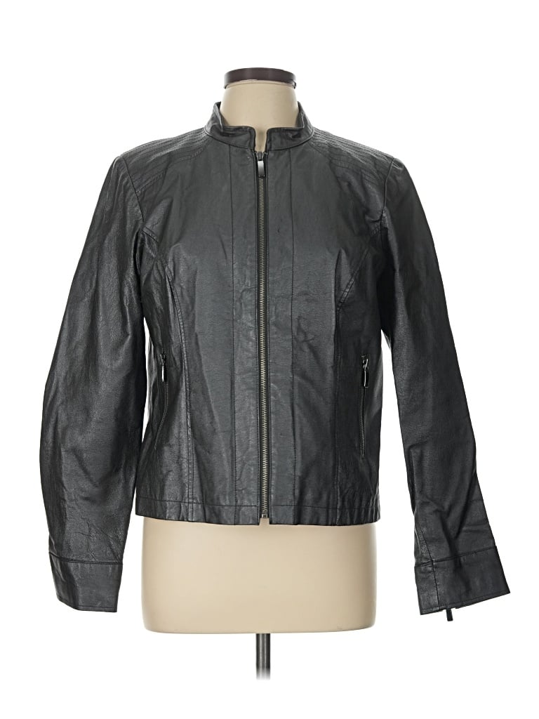 Pre-owned Apt. 9 Leather Jacket In Black