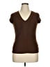 Susan Lawrence Brown Short Sleeve Top Size XL - photo 1