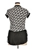 rue21 100% Polyester Chevron-herringbone Black Short Sleeve Blouse Size XL - photo 2