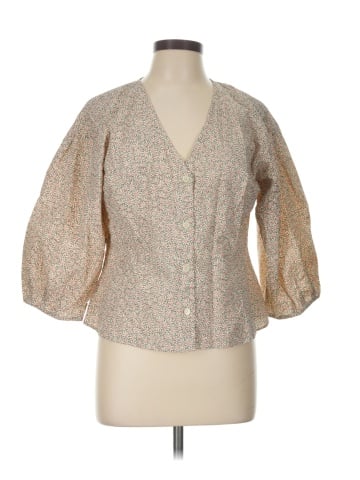 Madewell Florentine Peplum Top in Daisy Patch (view 1)