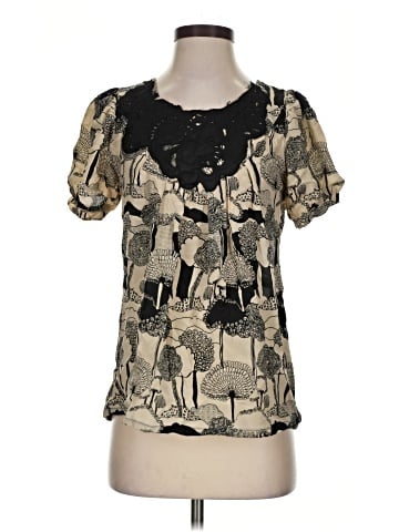 Kimchi Blue Short Sleeve Silk Top (view 1)