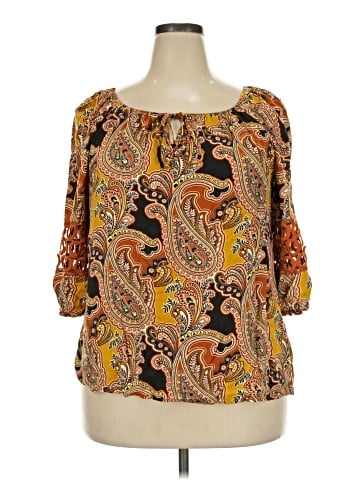 Unique Spectrum 3/4 Sleeve Blouse (view 1)