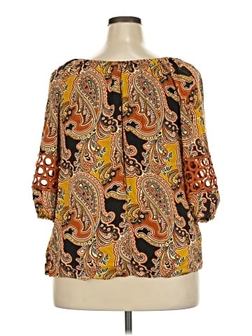 Unique Spectrum 3/4 Sleeve Blouse (view 2)