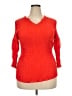 Ruby Rd. Red 3/4 Sleeve Top Size 2X - photo 1