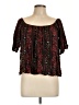 Volcom 100% Viscose Black Short Sleeve Blouse Size 12 - photo 1