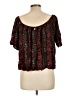 Volcom 100% Viscose Black Short Sleeve Blouse Size 12 - photo 2