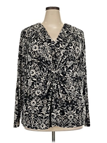 Just My Size Long Sleeve Blouse (view 1)