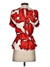 Nine West 100% Polyester Red Short Sleeve Blouse Size S - photo 2