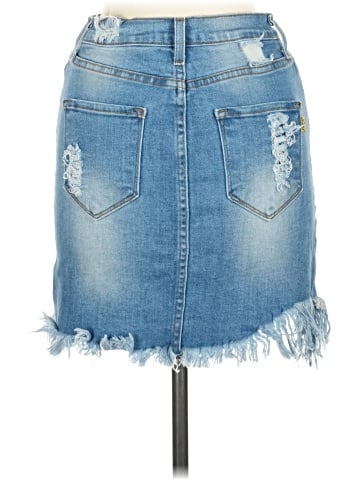 Vibrant M.I.U Denim Skirt (view 2)