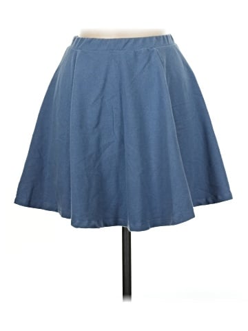Papaya Denim Skirt (view 1)