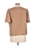 Express 100% Polyester Solid Tan Short Sleeve Blouse Size L - photo 2