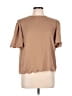 Express 100% Polyester Solid Tan Short Sleeve Blouse Size L - photo 1